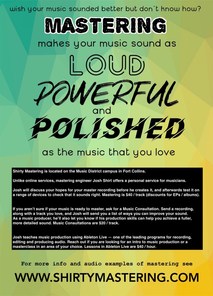 Shirty Mastering Flyer